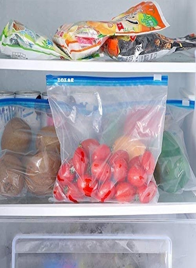 ZOXAR 15 Pcs Green Reusable Ziplock Bags - Medium 9"x10" | Freezer-Safe Food Storage Pouches for Fridge, Snacks, Vegetables, Travel & Kitchen Organization - Image 1